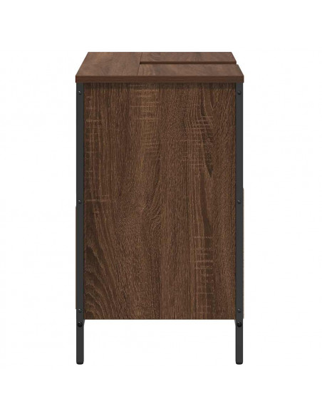 Mobile Lavabo da Bagno con Cassetti Rovere Marrone 60x34,5x60cm