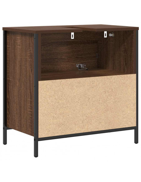 Mobile Lavabo da Bagno con Cassetti Rovere Marrone 60x34,5x60cm