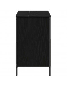 Mobile Lavabo da Bagno con Cassetti Rovere Nero 60x34,5x60 cm 2