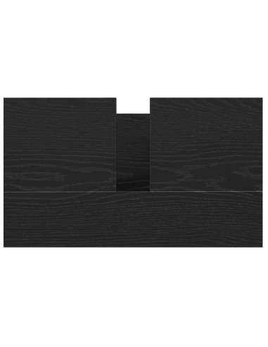 Mobile Lavabo da Bagno con Cassetti Rovere Nero 60x34,5x60 cm