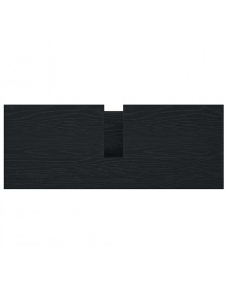 Mobile Lavabo da Bagno con Cassetti Rovere Nero 90x34,5x60 cm