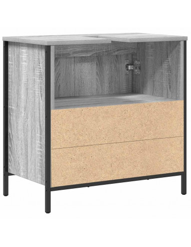 Mobile Lavabo da Bagno Grigio Sonoma 60x34,5x60 cm