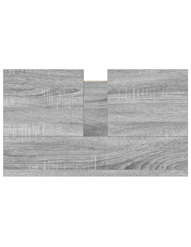 Mobile Lavabo da Bagno Grigio Sonoma 60x34,5x60 cm