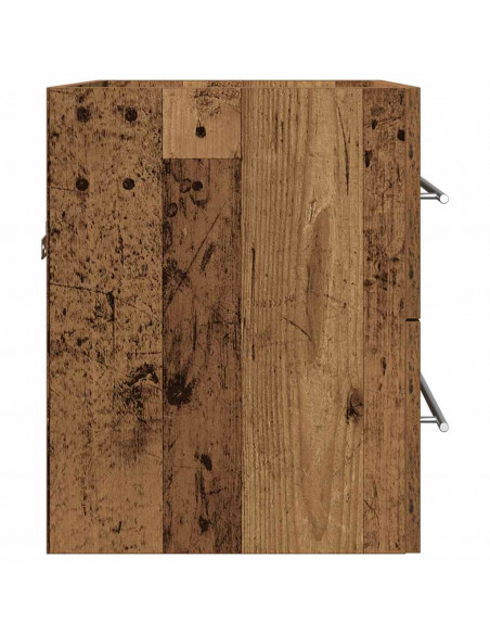 Mobile Lavabo da Bagno Legno Antico 60x38,5x48 cm in Truciolato