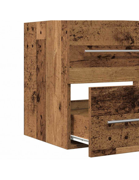 Mobile Lavabo da Bagno Legno Antico 60x38,5x48 cm in Truciolato