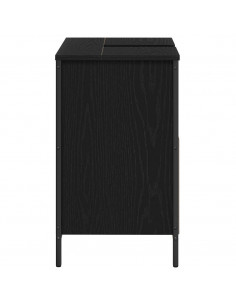 Mobile Lavabo da Bagno Nero 60x34,5x60 cm 2