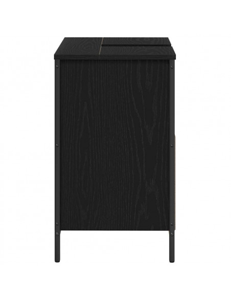 Mobile Lavabo da Bagno Nero 60x34,5x60 cm