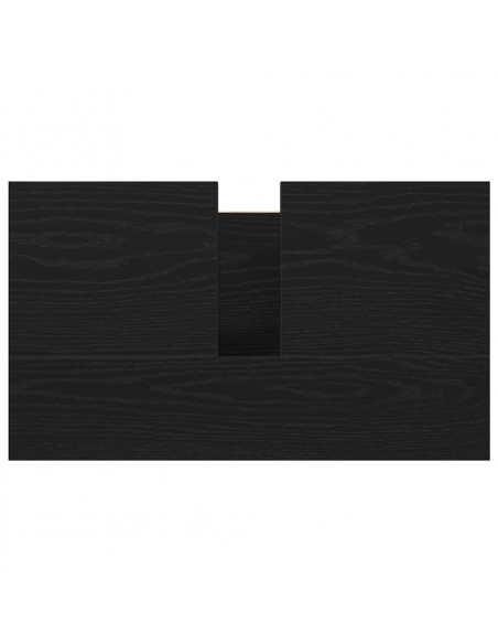 Mobile Lavabo da Bagno Nero 60x34,5x60 cm