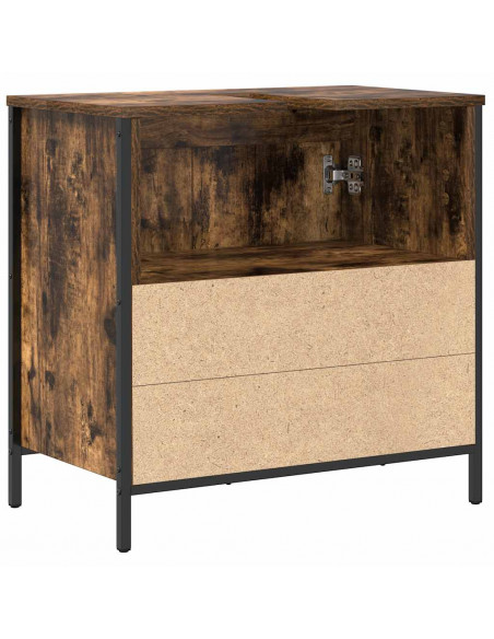 Mobile Lavabo da Bagno Rovere Fumo 60x34,5x60 cm