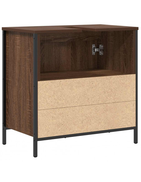 Mobile Lavabo da Bagno Rovere Marrone 60x34,5x60 cm