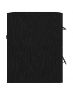 Mobile Lavabo da Bagno Rovere Nero 60x38,5x48 cm in Truciolato 2