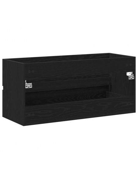 Mobile Lavabo Rovere Nero 100x38,5x45 cm Legno Multistrato