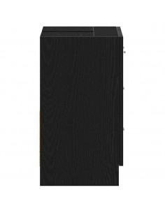 Mobile Lavabo Rovere Nero 63x30x54 cm in Legno Multistrato 2