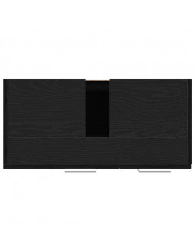 Mobile Lavabo Rovere Nero 63x30x54 cm in Legno Multistrato