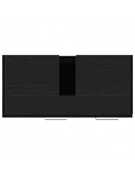 Mobile Lavabo Rovere Nero 63x30x54 cm in Legno Multistrato