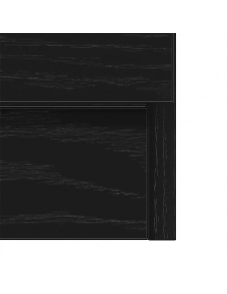 Mobile Lavabo Rovere Nero 63x30x54 cm in Legno Multistrato