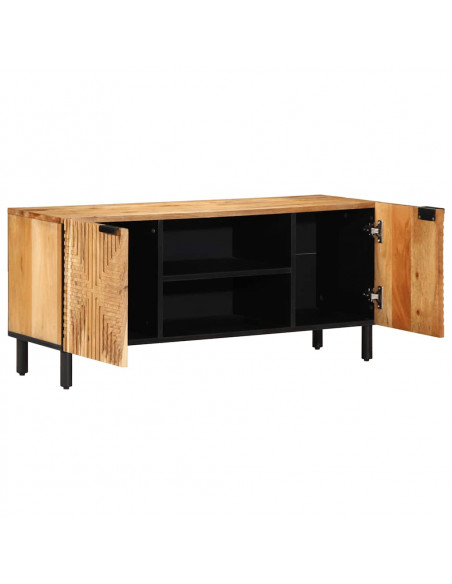 Mobile Porta TV 105x33x46 cm in Legno Massello di Acacia