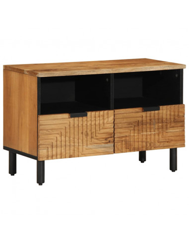 Mobile Porta TV 70x33x46 cm in Legno Massello di Acacia