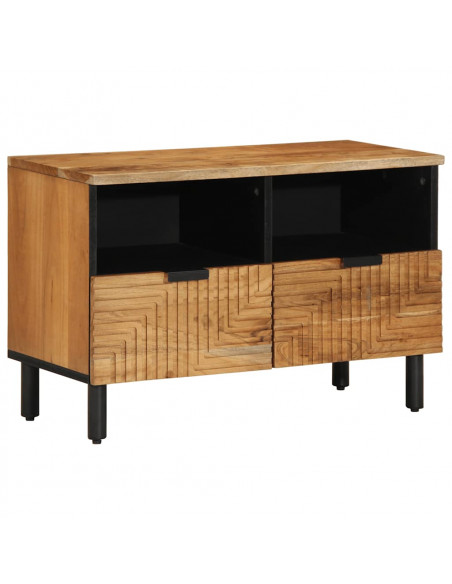 Mobile Porta TV 70x33x46 cm in Legno Massello di Acacia