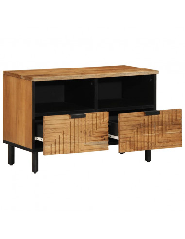 Mobile Porta TV 70x33x46 cm in Legno Massello di Acacia