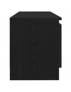 Mobile Porta TV Rovere Nero 102x30x36 cm in Legno Multistrato 2