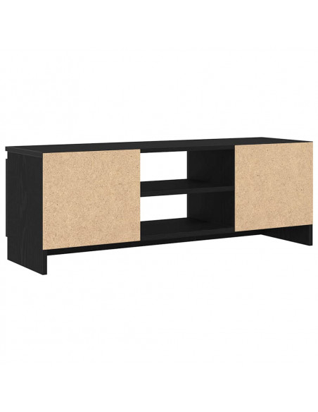 Mobile Porta TV Rovere Nero 102x30x36 cm in Legno Multistrato