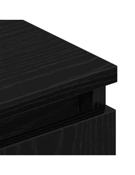 Mobile Porta TV Rovere Nero 102x30x36 cm in Legno Multistrato