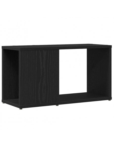 Mobile Porta TV Rovere Nero 60x24x32 cm in Legno Multistrato