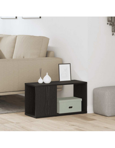 Mobile Porta TV Rovere Nero 60x24x32 cm in Legno Multistrato