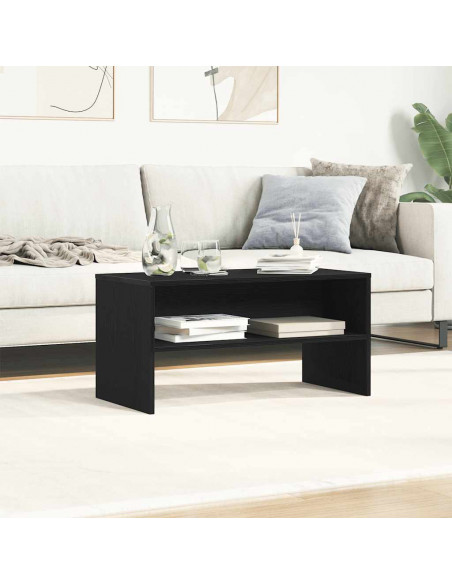 Mobile Porta TV Rovere Nero 80x40x40 cm in Legno Multistrato