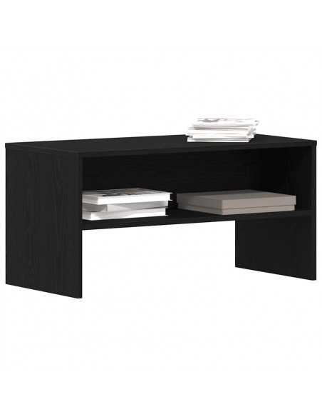 Mobile Porta TV Rovere Nero 80x40x40 cm in Legno Multistrato