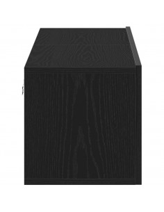 Mobile TV Rovere Nero 120x30x30,5 cm in Legno Multistrato 2