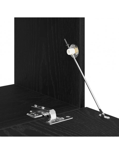 Mobile TV Rovere Nero 120x30x30,5 cm in Legno Multistrato
