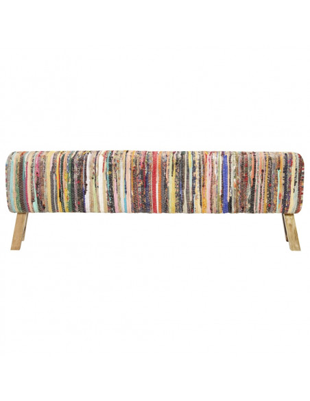 Panca 160 cm Multicolore in Tessuto Chindi