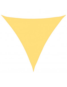 Parasole a Vela HDPE Triangolare 5x5x5 m Beige 2