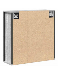 Pensile da Bagno con Specchio Grigio Sonoma 60x21x60 cm 2