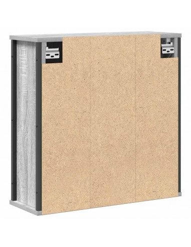 Pensile da Bagno con Specchio Grigio Sonoma 60x21x60 cm