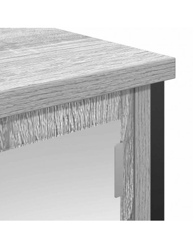 Pensile da Bagno con Specchio Grigio Sonoma 60x21x60 cm