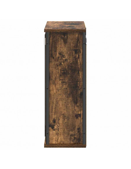 Pensile da Bagno con Specchio Rovere Fumo 50x21x60 cm