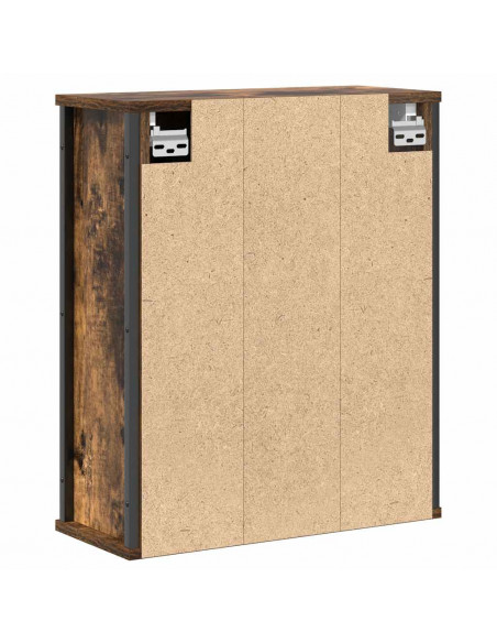 Pensile da Bagno con Specchio Rovere Fumo 50x21x60 cm
