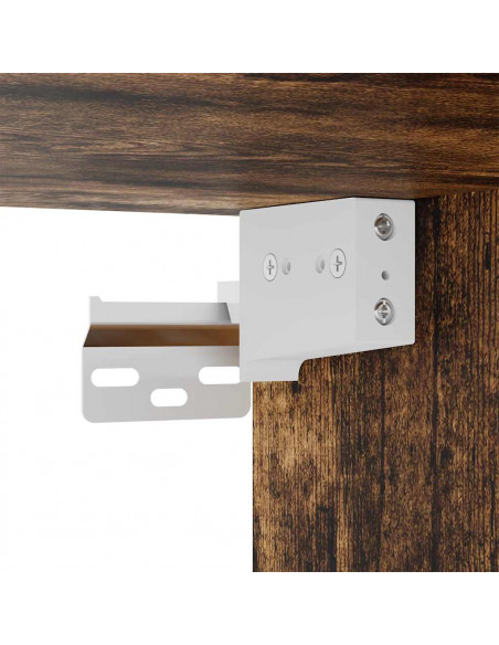 Pensile da Bagno con Specchio Rovere Fumo 60x21x60 cm