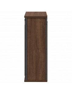 Pensile da Bagno con Specchio Rovere Marrone 50x21x60 cm 2