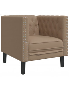 Poltrona Chesterfield Cappuccino in Similpelle 2