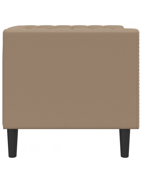 Poltrona Chesterfield Cappuccino in Similpelle