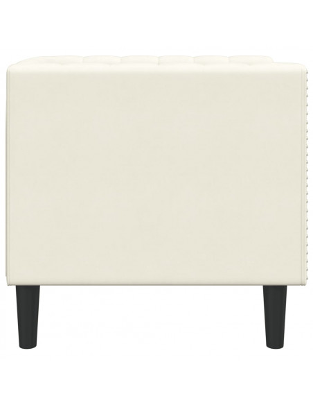 Poltrona Chesterfield Crema in Velluto