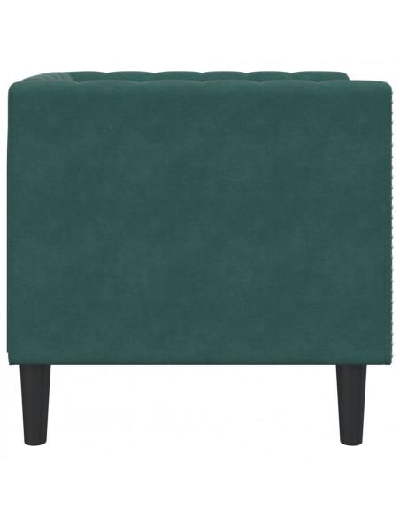 Poltrona Chesterfield Grigio Scuro in Velluto