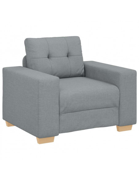 Poltrona Grigio Chiaro 59 cm in Tessuto