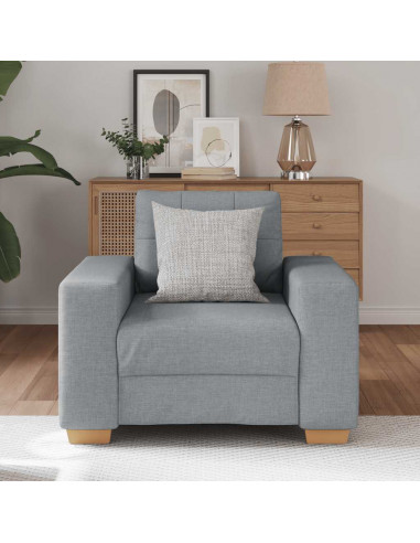 Poltrona Grigio Chiaro 59 cm in Tessuto