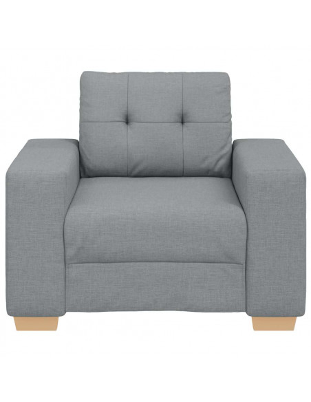 Poltrona Grigio Chiaro 59 cm in Tessuto
