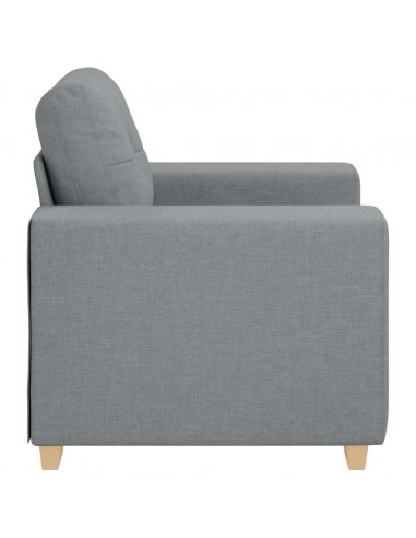 Poltrona Grigio Chiaro 59 cm in Tessuto